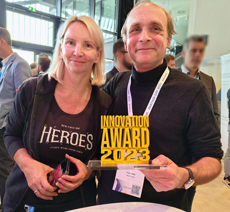 Martina and Peter with Microsoft Partner Innovation Award 2023