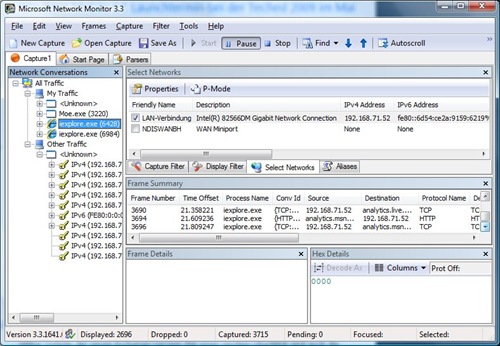 Network Monitor Microsoft / Using Network Monitor With The Microsoft
