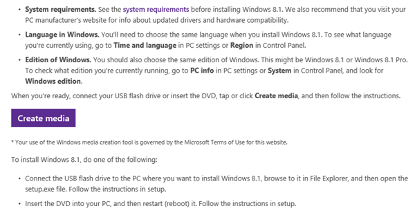 microsoft windows 8.1 media creation tool