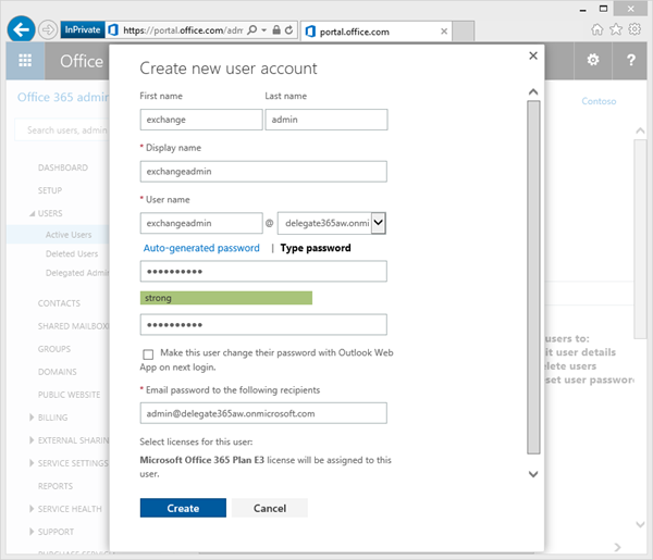  | How to setup an Exchange Admin in Office 365 (and use this  account in Delegate365)