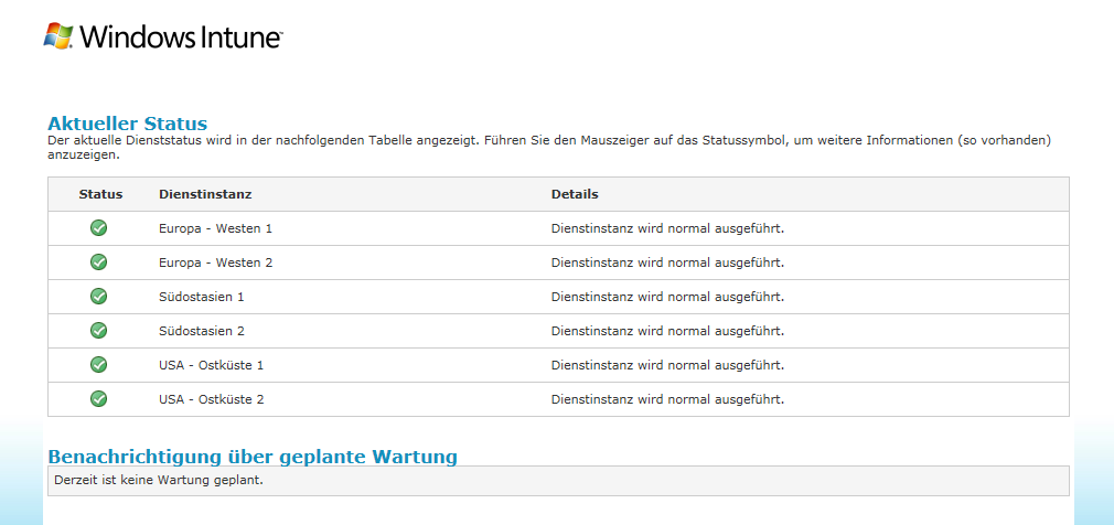 Windows Intunewie gesund ist das Service eigentlich?