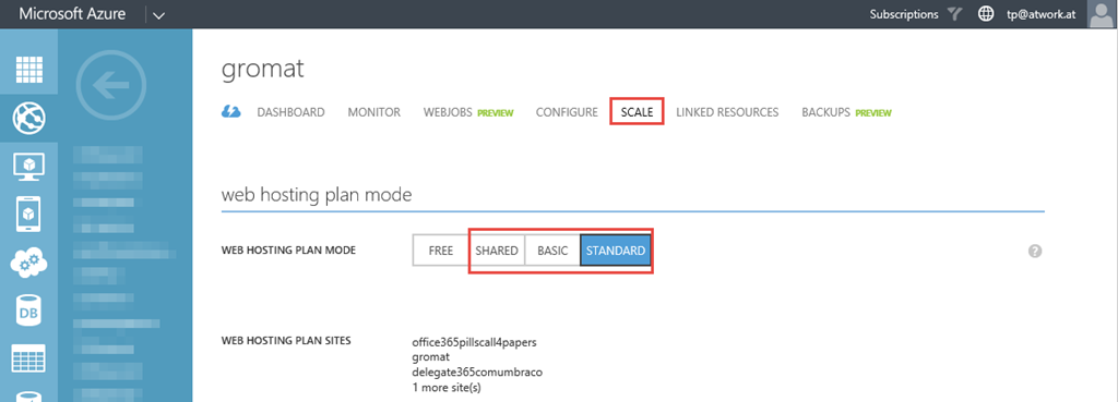 Manage custom domains in Azure websites