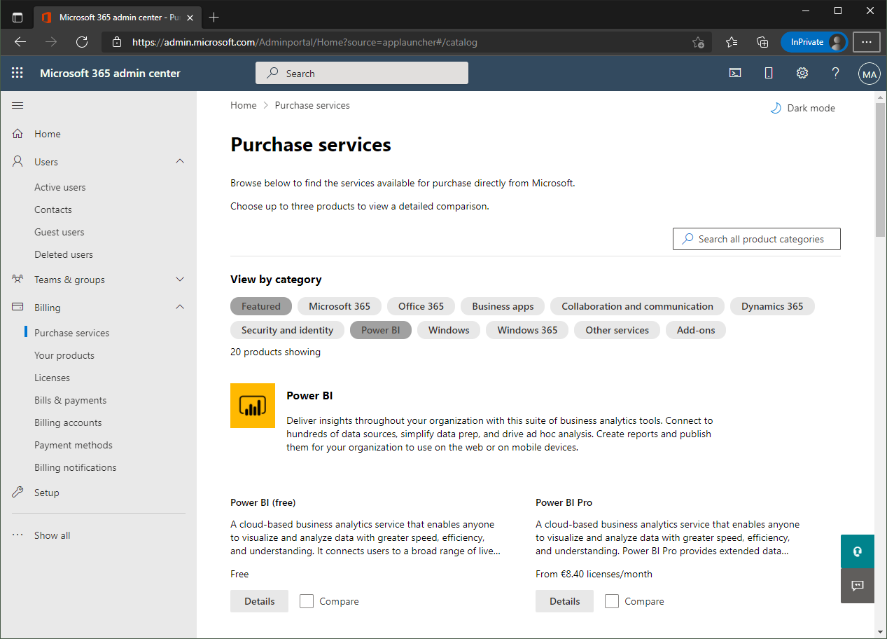 Ways to work with Power BI licenses