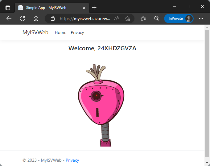 Another successful sign-in to the website as a user