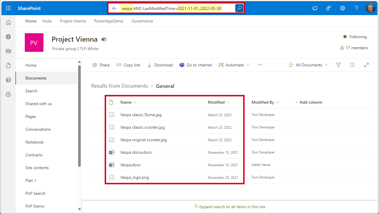 Useful SharePoint search expressions