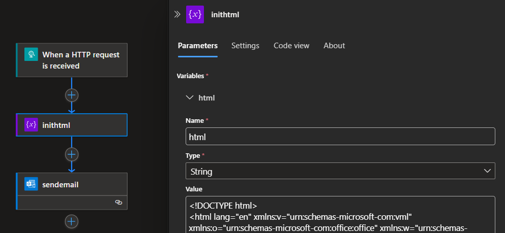 Azure Logic App sample