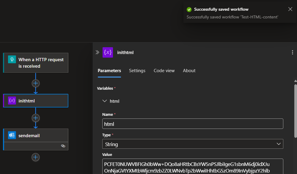 Base64 encoded string