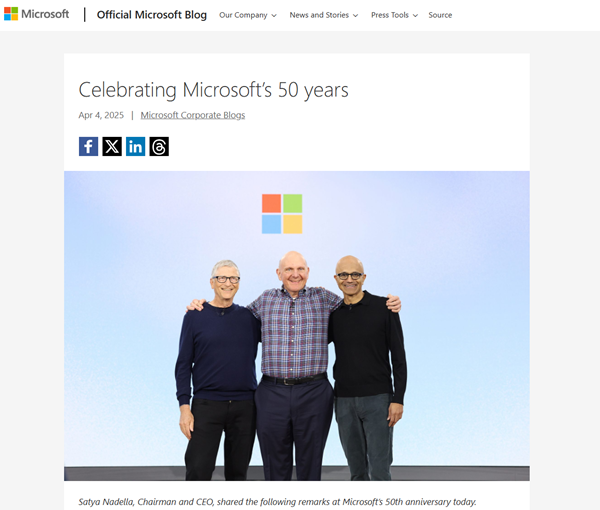 Celebrating Microsoft’s 50 years - The Official Microsoft Blog