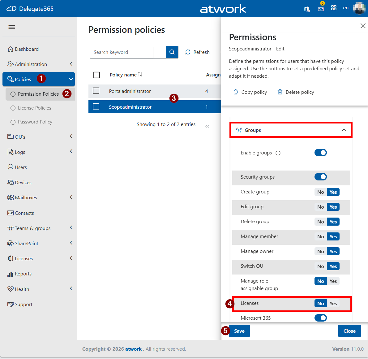 License Policy Control