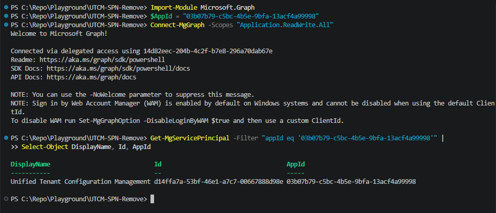 Remove UTCM-App